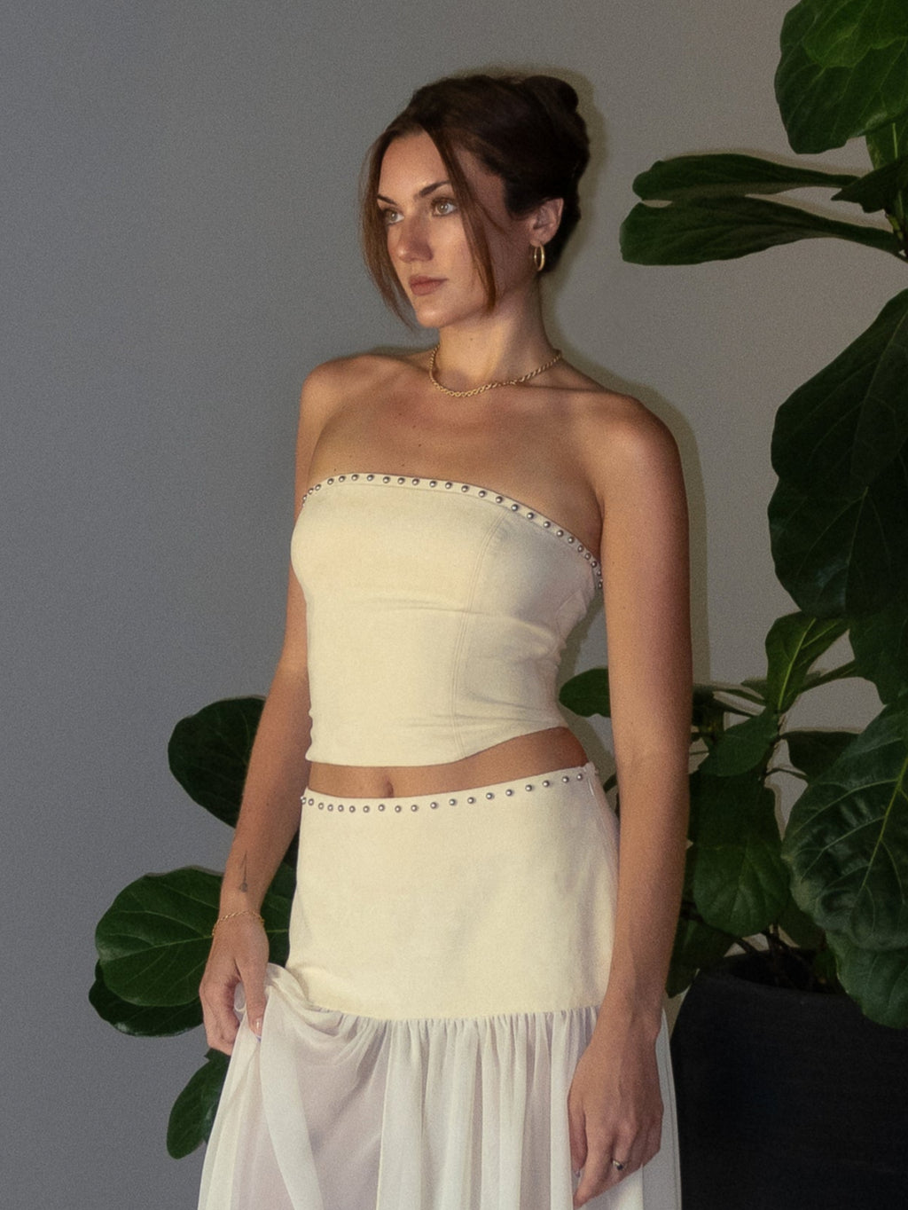 Isabelle Studded Suede Top