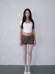 Micro Low-Waist Shorts | Gray