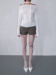 Micro Low-Waist Shorts | Gray