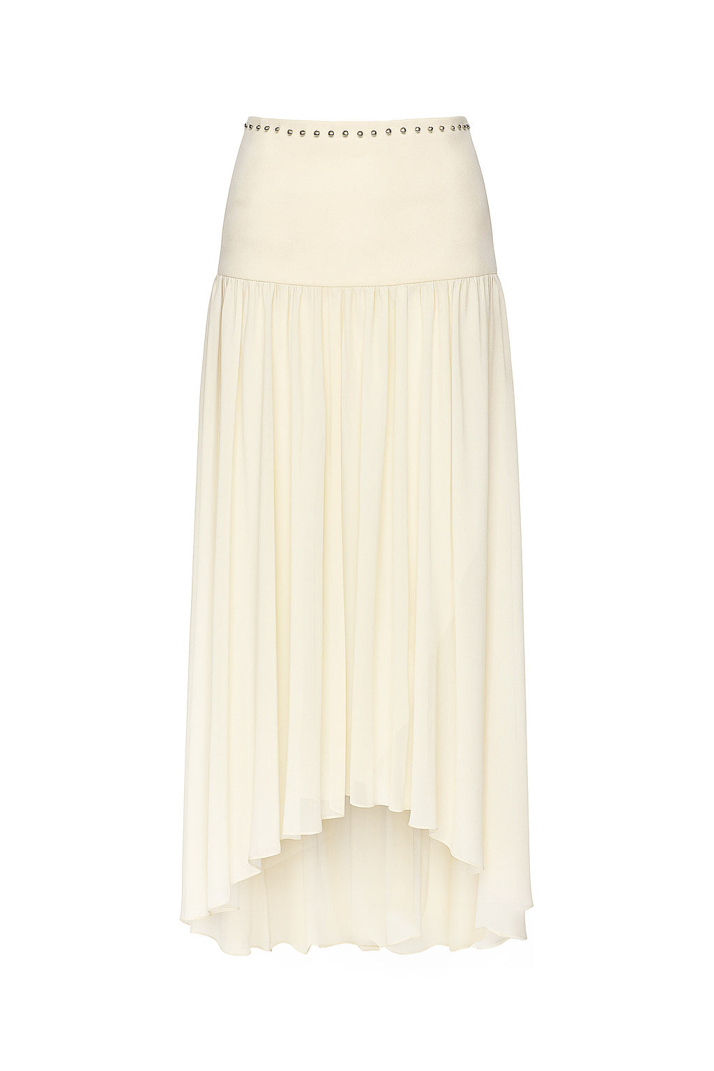Isabelle Studded Suede Chiffon Maxi Skirt